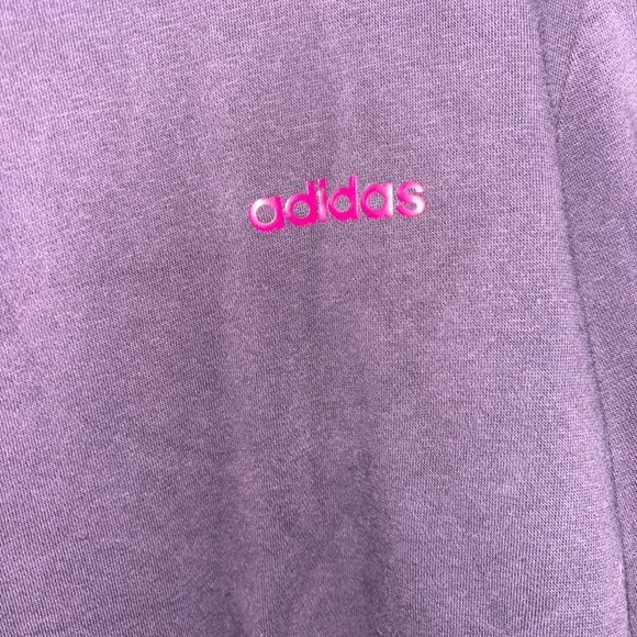 Adidas Purple Pink Fleece Crewneck Sweatshirt Women’s XL | Athletic Pullover - Picture 3 of 6